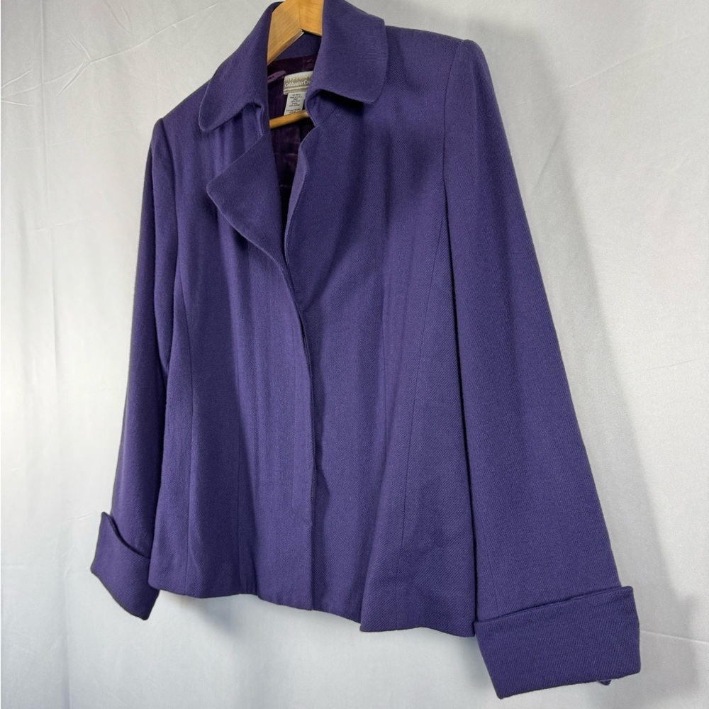 Coldwater Creek Wool Blazer‎ Royal Purple Work Office Career Professional 10 - Picture 4 of 9